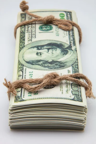 Dollar tied with a rope — Stock Photo, Image