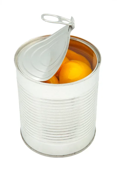 Canned peaches — Stock Photo, Image