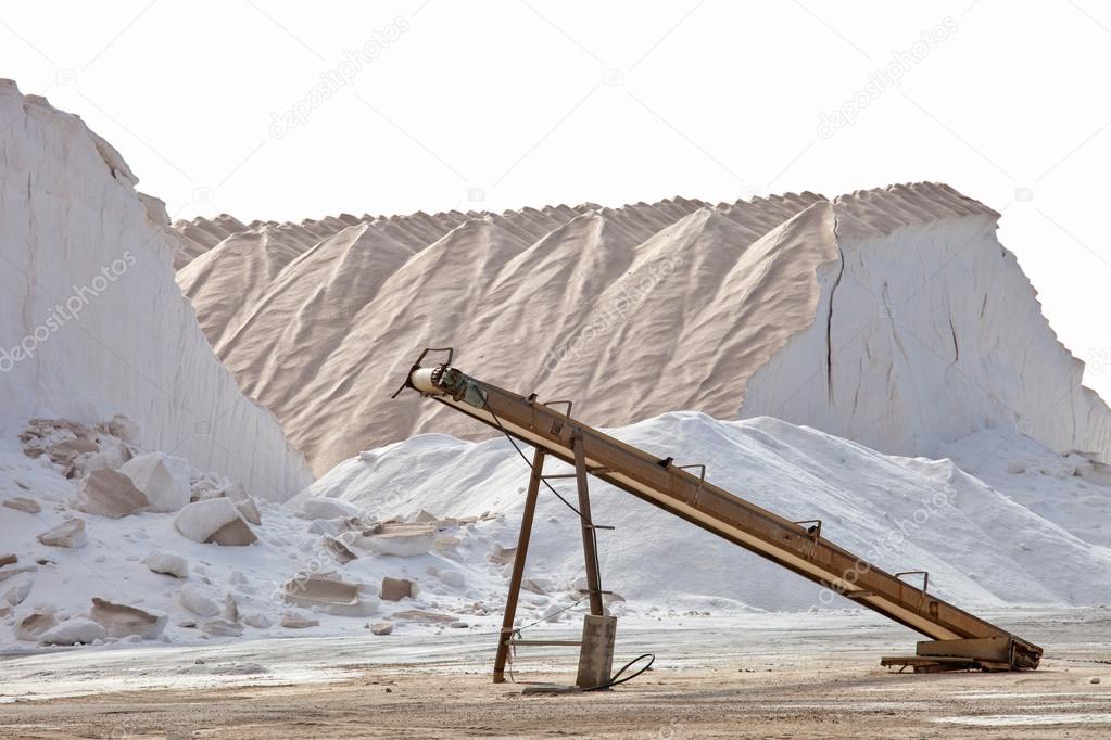 salt mine - stock image