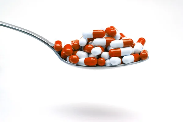 Capsules red and white — Stock Photo, Image