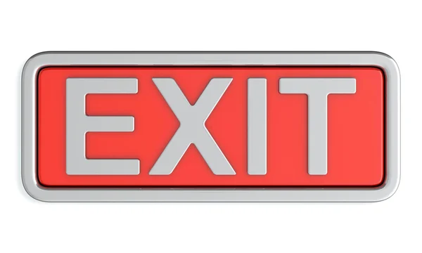 Röda exit tecken — Stockfoto