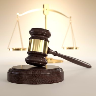 Scales of Justice and gavel clipart