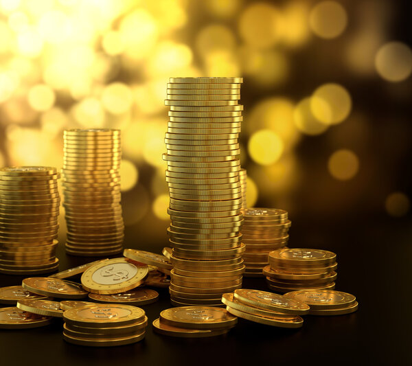 Стек золотых монет
