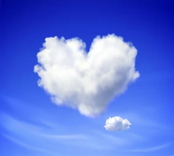 Nube en forma de corazón — Vector de stock