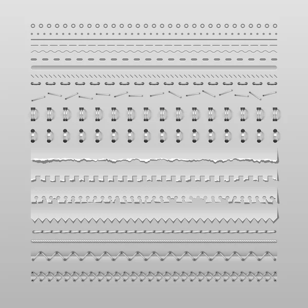 Stiche und Trennstege — Stockvektor