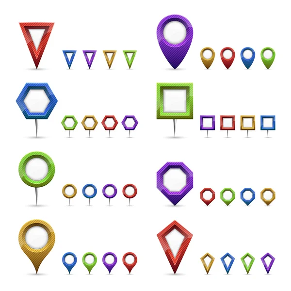 Map markers — Stock Vector