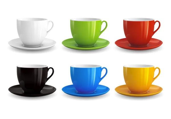 Ensemble de tasses — Image vectorielle