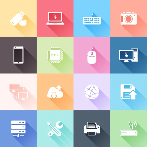 Technology icons — Stock Vector