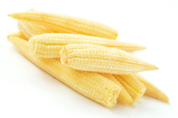 Baby corn on a white background — Stock Photo, Image