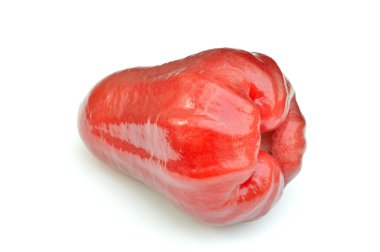 beyaz zemin üzerine gül elma