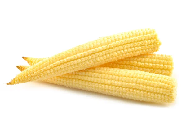 Baby corn on a white background Royalty Free Stock Photos