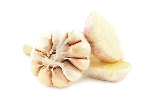 Fresh garlic on a white background — Stock Photo, Image