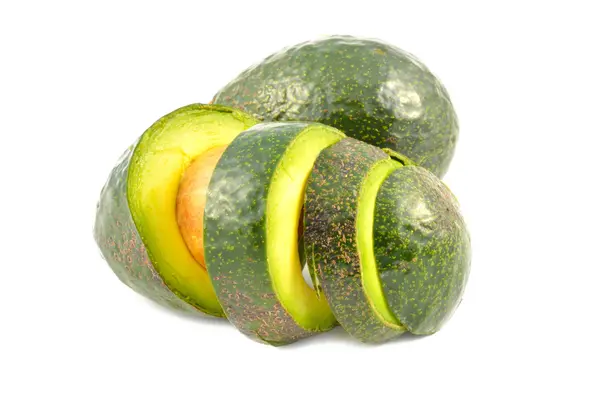 Свежий авокадо на белом фоне — стоковое фото