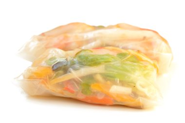 Beyaz bir arka plan üzerinde Çin böreği