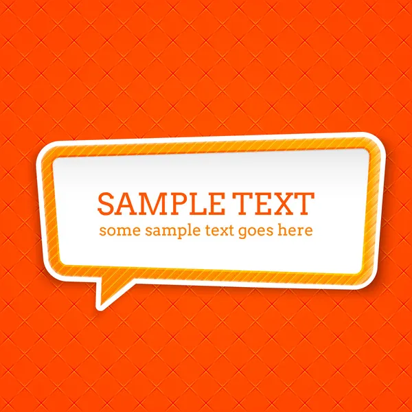 Speech bubble at seamless background — Stock Vector