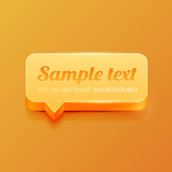 Orange speech bubble — Stock Vector