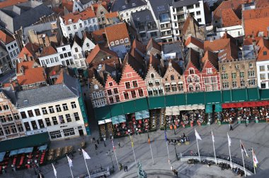Brugge - Grote Markt birds eye view clipart