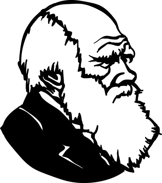 Charles Darwin — Stock Vector