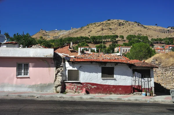 Traditioneel Turkse huizen, oude dorp straat (pergamon) — Stockfoto