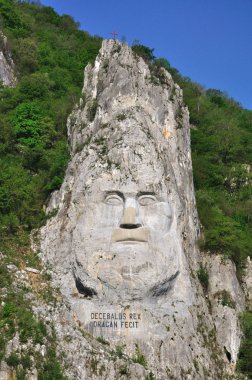 decebal'ın kafasına demir kapılar doğal Park, Romanya kaya oyma