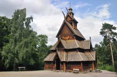 Gol stave church in Folks museum Oslo clipart