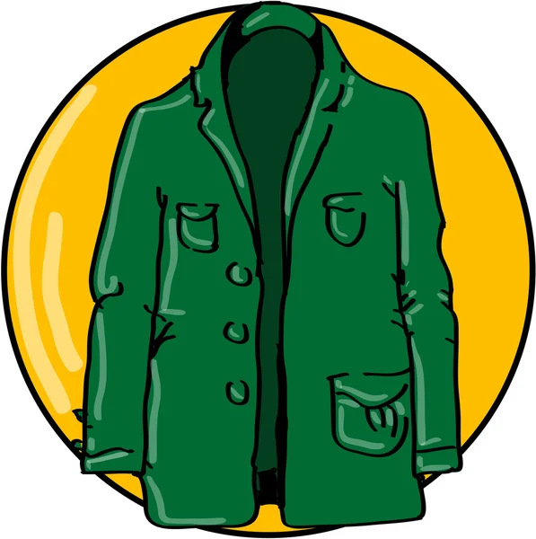 緑色のジャケット — ストックベクタ