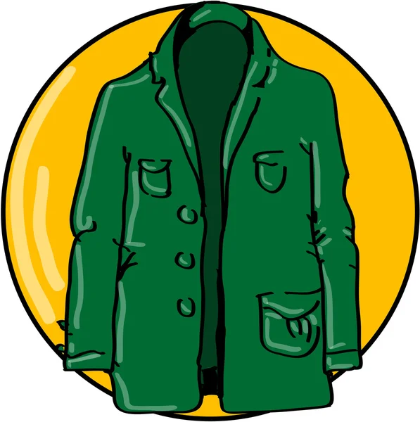 Chaqueta verde — Vector de stock