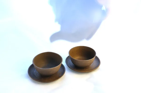 Tetera de cerámica con tazas —  Fotos de Stock