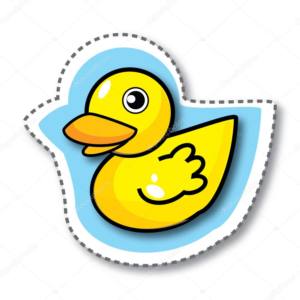 Yellow duck sticker