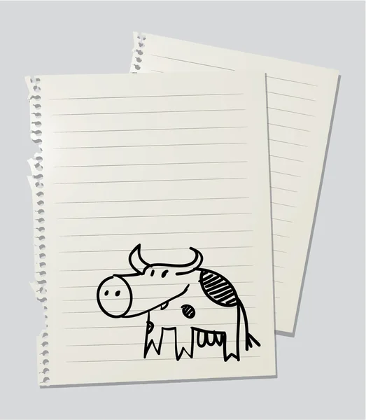 Cow sketch — Stock Vector