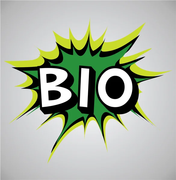 Comic boek explosie buble - bio — Stockvector