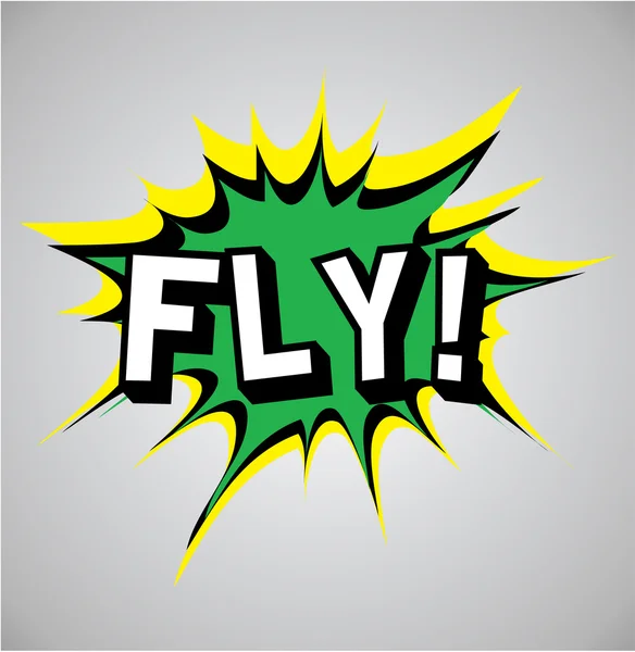 Comic book exploze bublina - fly — Stockový vektor