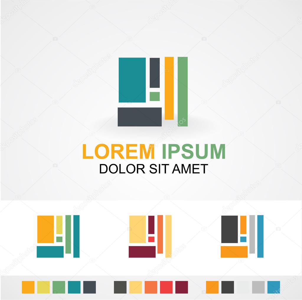 Business Abstract Square icon. Corporate, Media, Technology styles vector logo design template