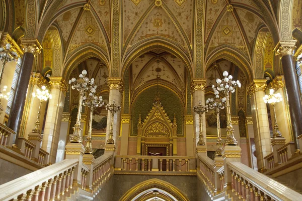 Interieur van het Parlement in Boedapest (Hongarije) — Stockfoto