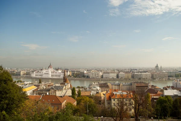 Luchtfoto van Boedapest (Hongarije) — Stockfoto