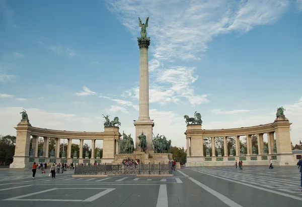 Plac bohaterów w Budapeszcie (Węgry) — Zdjęcie stockowe