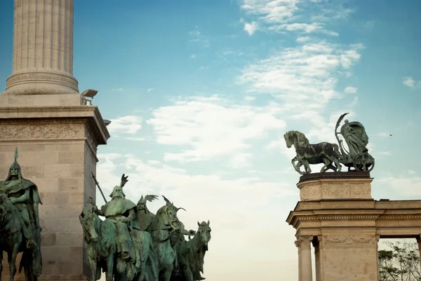 Площадь Героев в Будапеште (Венгрия) ) — стоковое фото