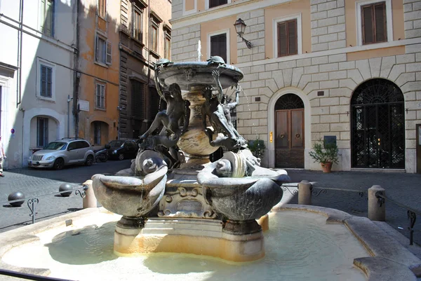 Brunnen der vier Schildkröten in Rom Stockbild