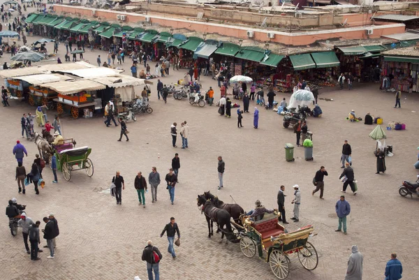 德埃尔 fna 广场 (摩洛哥马拉喀什) — 图库照片