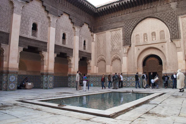 Marocko Marrakech ali ben youssef medersa islamiska — Stock fotografie