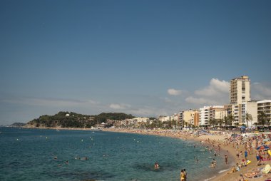 Costa Brava 'daki Lloret de mar plajı