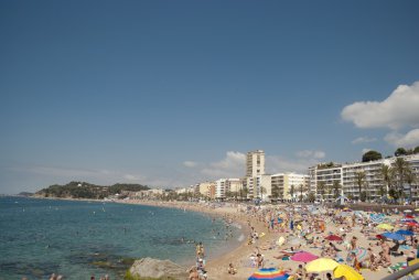 Costa Brava 'daki Lloret de mar plajı