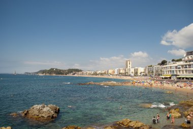 Costa Brava 'daki Lloret de mar plajı
