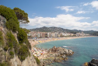 Costa Brava 'daki Lloret de mar plajı