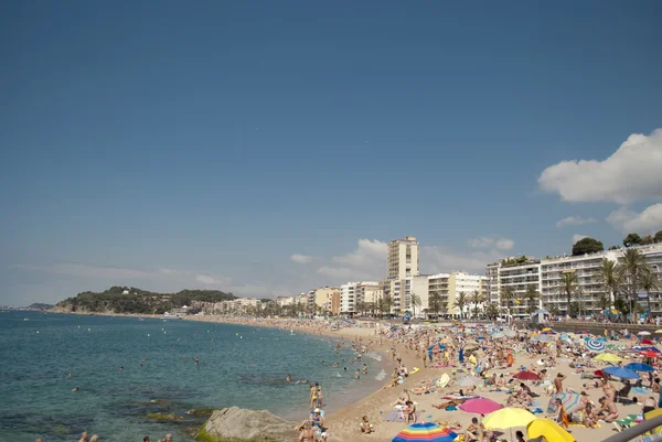 Strand van Lloret de mar in Costa Brava — Stockfoto