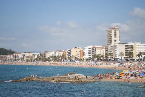 Lloret de mar beach in costa brava — Stock Photo, Image