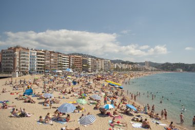 Bir Lloret de mar beach, İspanya