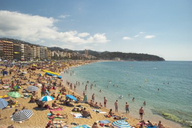 Bir Lloret de mar beach, İspanya