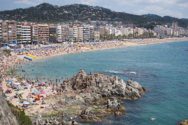 Bir Lloret de mar beach, İspanya