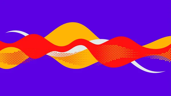 Абстрактный Фон Красный Желтый Фиолетовый Вектор Звуковых Волн — стоковый вектор